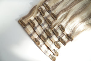 California Clip In Extensions - Light Natural Blonde