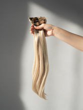 Load image into Gallery viewer, California Clip In Extensions - Light Natural Blonde
